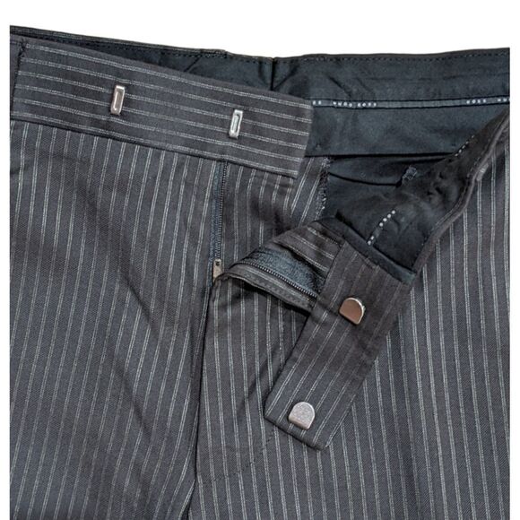 Hugo Boss Scorsese/Movie 100% Virgin Wool Black & Gold Pinstripe Suit 40R - Picture 11 of 12